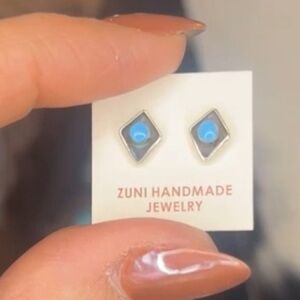 Zuni Turquoise & Sterling Silver Earrings